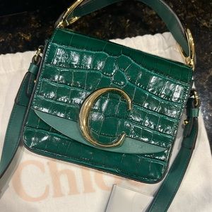 Chloe woodsy green mini bag
